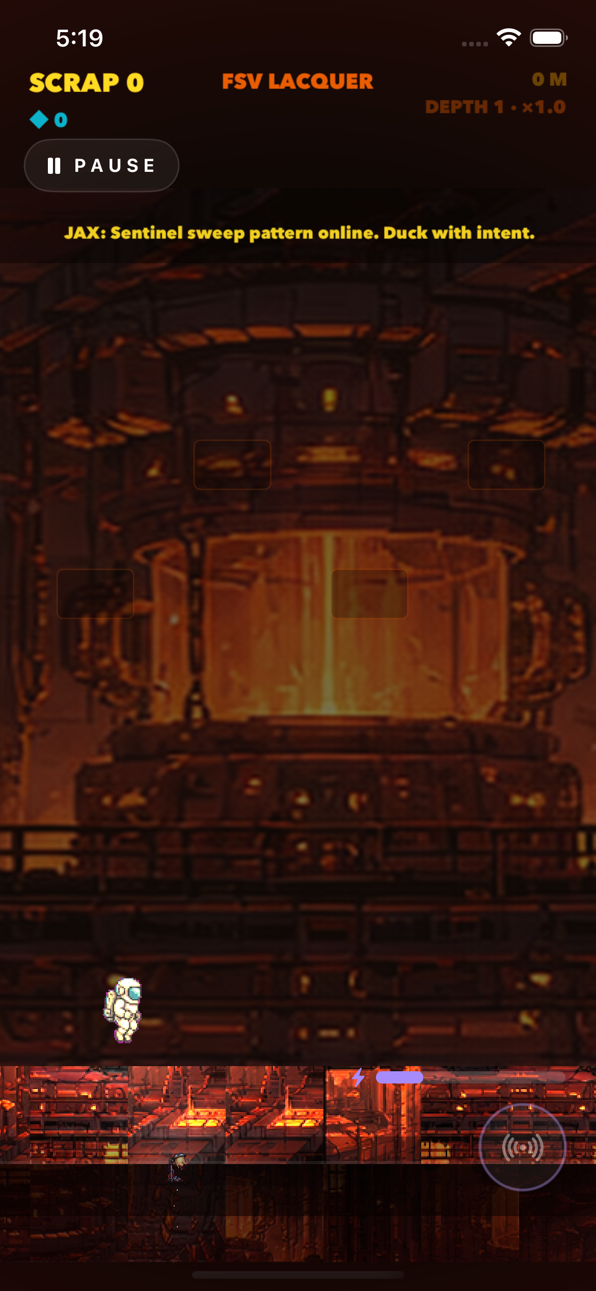 Wreck Diver reactor biome gameplay with App Store media treatment.